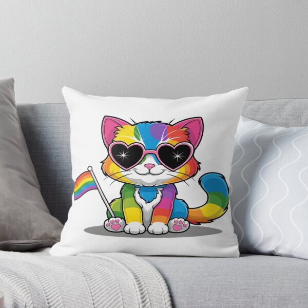 Item preview, Rainbow Cat - Pride and Attitude designed and sold by StormArte.