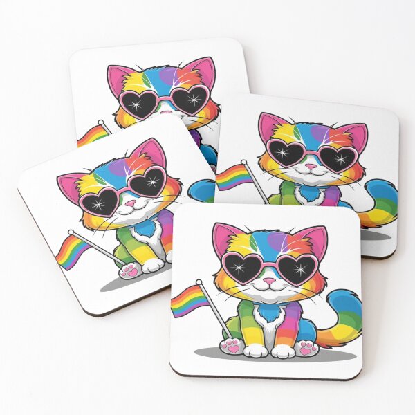 Item preview, Rainbow Cat - Pride and Attitude designed and sold by StormArte.