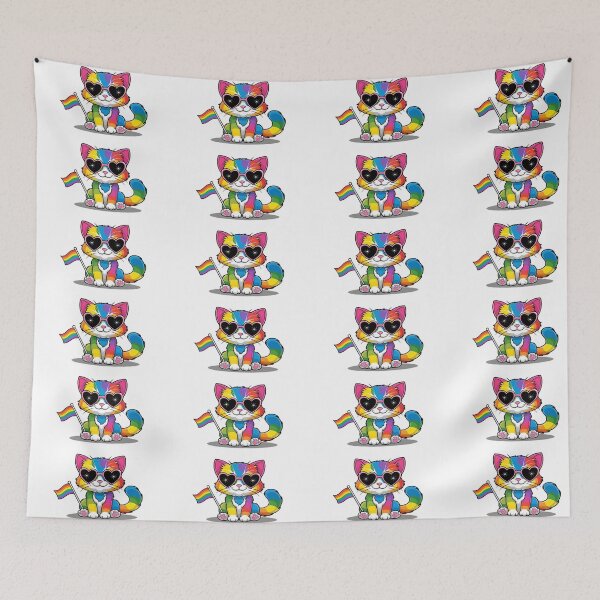 Item preview, Rainbow Cat - Pride and Attitude designed and sold by StormArte.