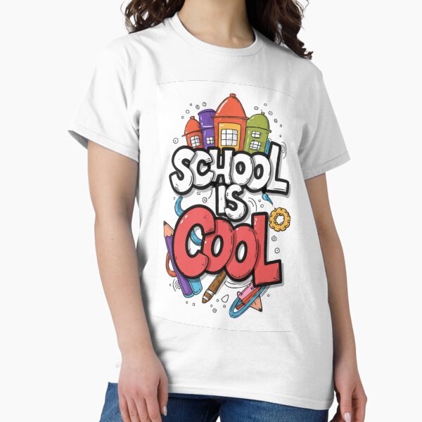 Item preview, School is cool designed and sold by OneMoreShopHere.