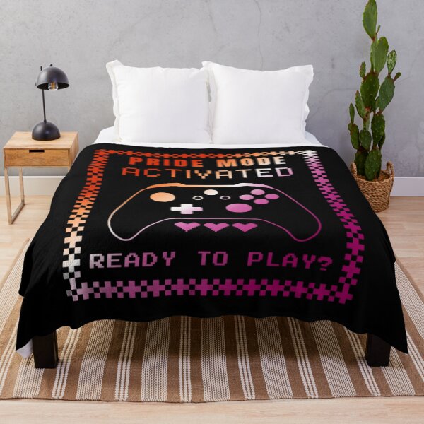 Item preview, Gaming LGBTQ, Lesbian pride flag graphic, Pride Mode, Activated, Ready to Play Slogan, Rainbow Game Console, LGBTQ, summer, summer vibes, rainbow colors, Gaymer,  designed and sold by PrideBeProud.
