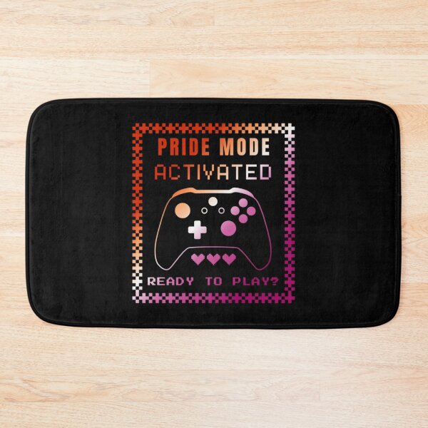 Item preview, Gaming LGBTQ, Lesbian pride flag graphic, Pride Mode, Activated, Ready to Play Slogan, Rainbow Game Console, LGBTQ, summer, summer vibes, rainbow colors, Gaymer,  designed and sold by PrideBeProud.