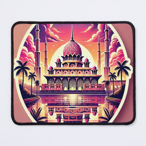 Item preview, Pink Mosque Malaysia | Putra Mosque | Islamic Architecture Art designed and sold by AkilaCreations .