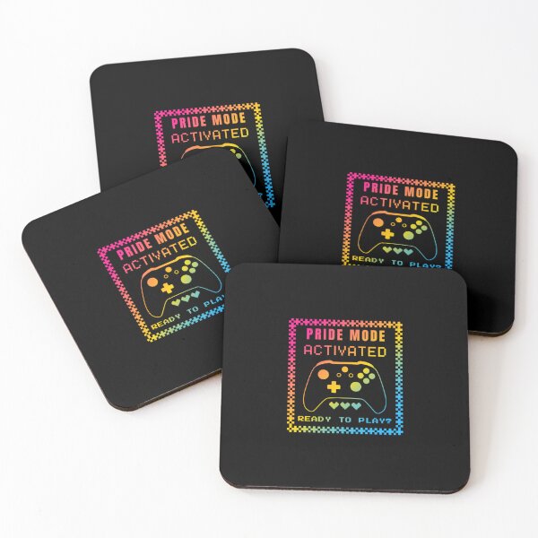 Item preview, Gaming LGBTQ, Pansexual pride flag graphic, Pride Mode, Activated, Ready to Play Slogan, Rainbow Game Console, LGBTQ, summer, summer vibes, rainbow colors, Gaymer,  designed and sold by PrideBeProud.