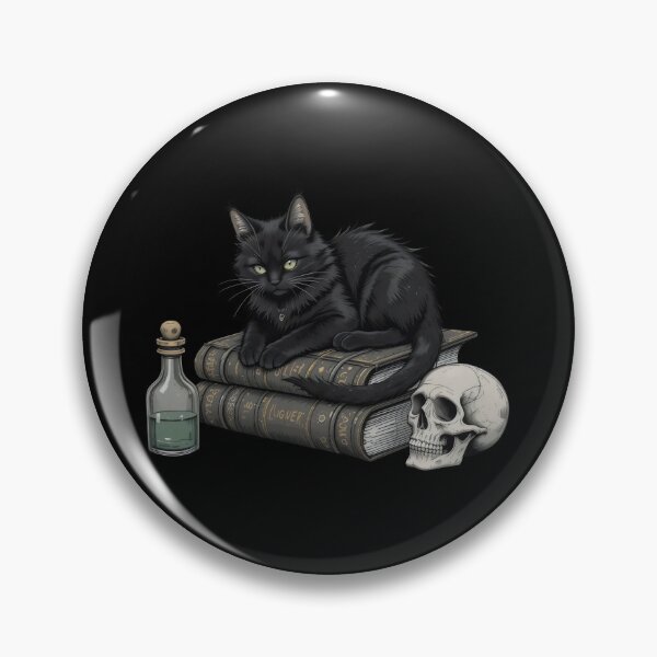Item preview, Mysterious Black Cat on a Books  designed and sold by FieldScent.