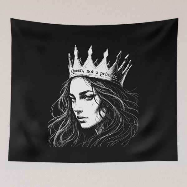 Item preview, Queen, Not a Princess - Fierce Ink Artwork designed and sold by 442workshop.