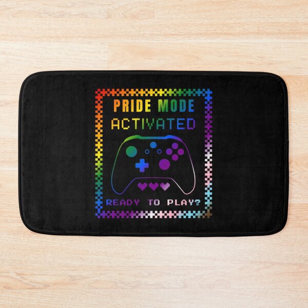 Item preview, Gaming LGBTQ, Progress pride flag graphic, Pride Mode, Activated, Ready to Play Slogan, Rainbow Game Console, LGBTQ, summer, summer vibes, rainbow colors, Gaymer,  designed and sold by PrideBeProud.