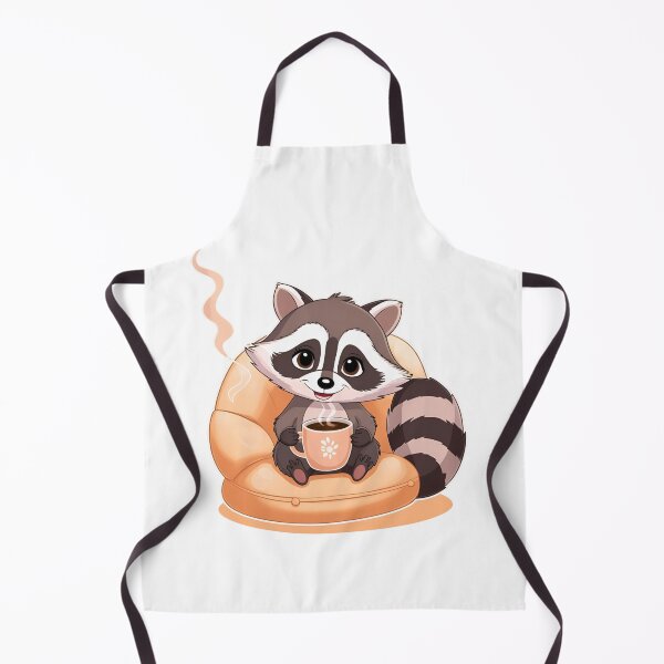 Item preview, Cute Raccoon Drinking Warm Coffee designed and sold by GrafiShop.