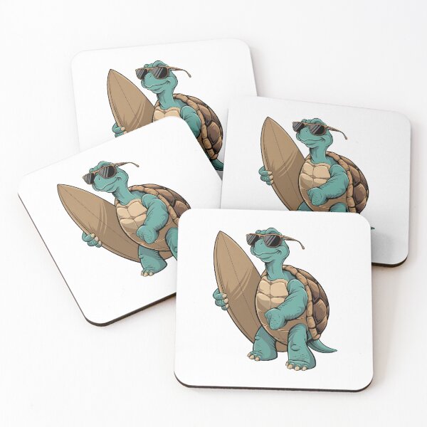 Item preview, The turtle is holding a surfboard. designed and sold by trendspatterns.