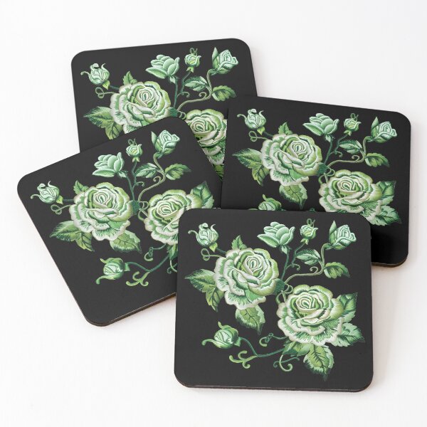 Item preview, Green Rose Embroidery designed and sold by AlchemyColor.
