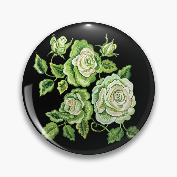 Item preview, Green Rose Embroidery designed and sold by AlchemyColor.
