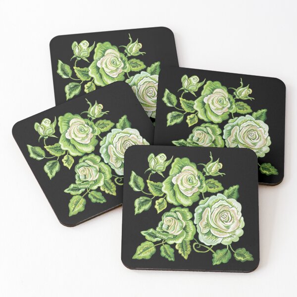 Item preview, Green Rose Embroidery designed and sold by AlchemyColor.