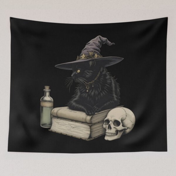 Item preview, Wizard Hat Black Cat on a Books  designed and sold by FieldScent.