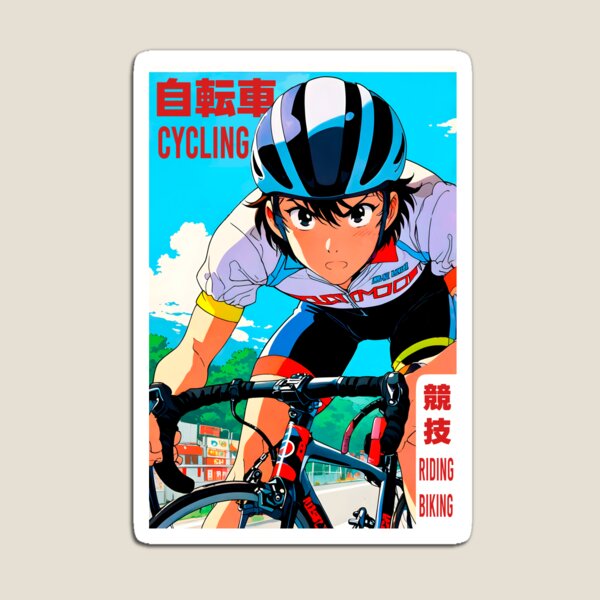 Item preview, Cute Cycling Retro Anime Sport Japanese Design designed and sold by Kiranimeverse.