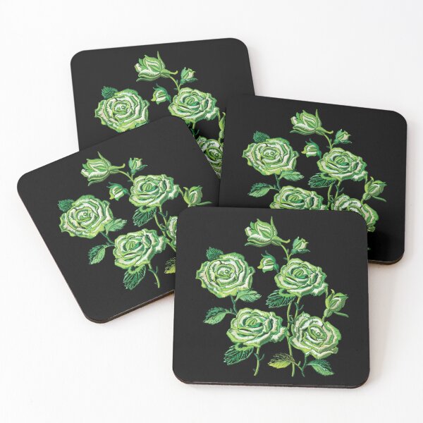 Item preview, Green Rose Embroidery designed and sold by AlchemyColor.