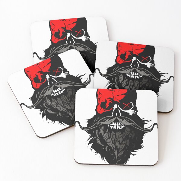 Item preview, skull hipster bald skull bearded beard mustache designed and sold by Achille3777.