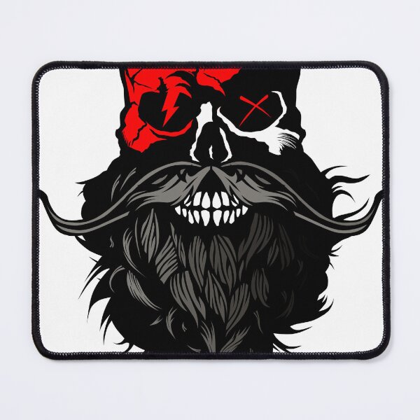 Item preview, skull hipster bald skull bearded beard mustache designed and sold by Achille3777.