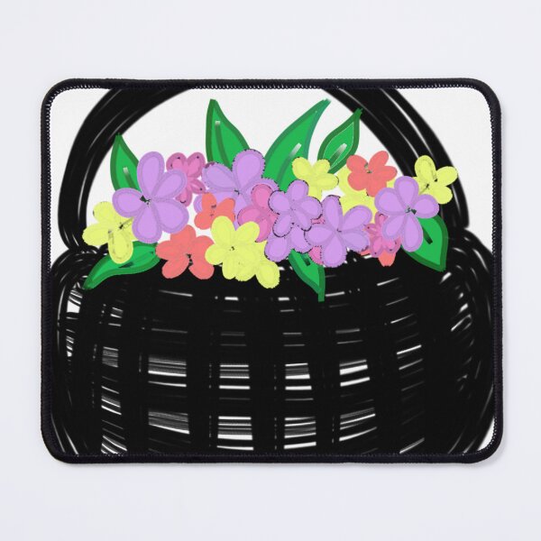 Item preview, A basket full of colorful flowers designed and sold by Art by Tualeg.