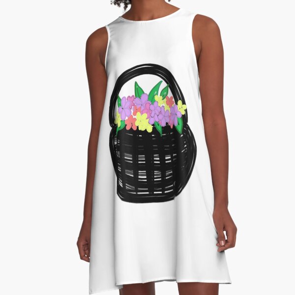 Item preview, A basket full of colorful flowers designed and sold by Art by Tualeg.