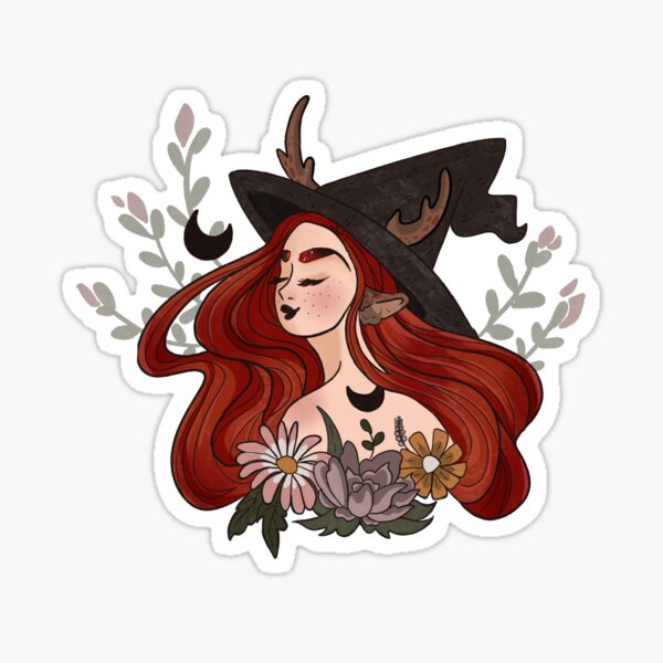 Item preview, Woodland Forest witch  designed and sold by FernAndFoxArt.
