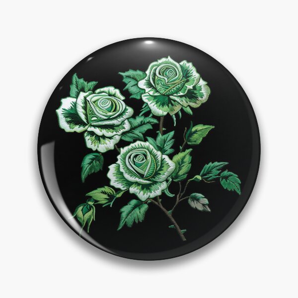 Item preview, Green Rose Embroidery designed and sold by AlchemyColor.