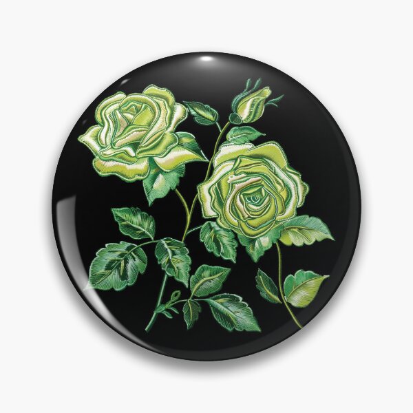 Item preview, Green Rose Embroidery designed and sold by AlchemyColor.