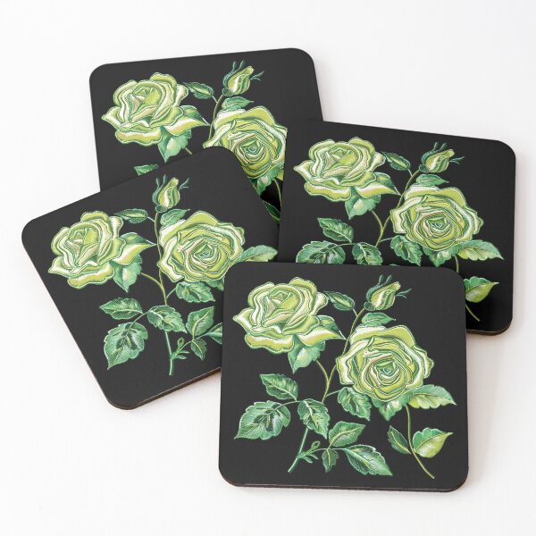 Item preview, Green Rose Embroidery designed and sold by AlchemyColor.