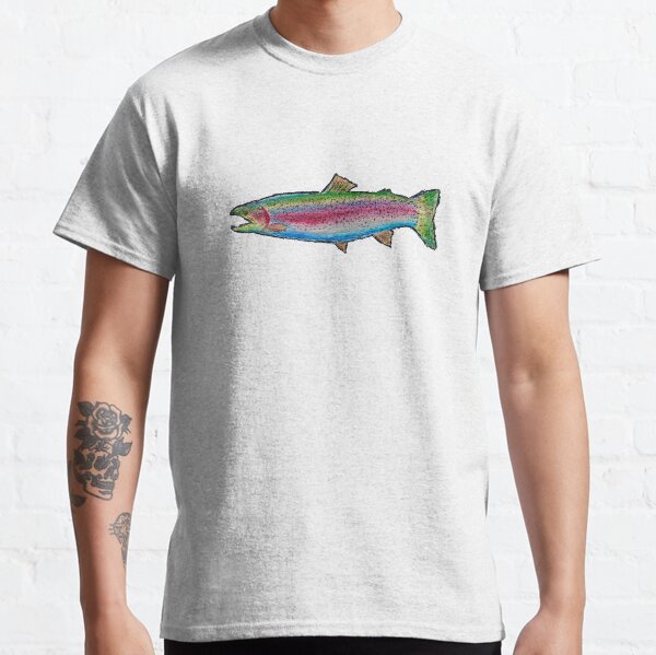 Item preview, Rainbow Trout Oil Pastel Drawing designed and sold by Emma Jabbari.