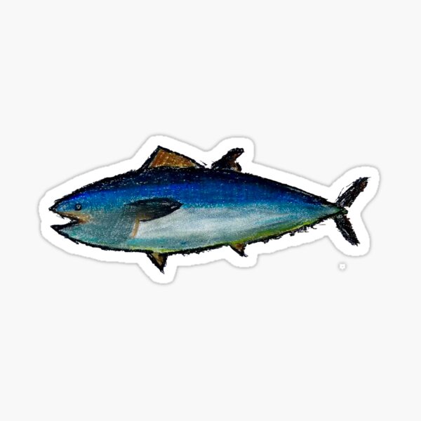 Item preview, Pacific Bluefin Tuna Oil Pastel Drawing designed and sold by Emma Jabbari.
