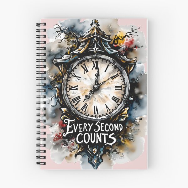 Item preview,  Every Second Counts – Gothic Clock Inspirational Art designed and sold by Thread-Verse.