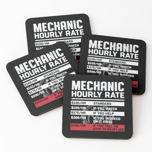 Item preview, Funny Mechanic Hourly Rate designed and sold by tmerchtrends.