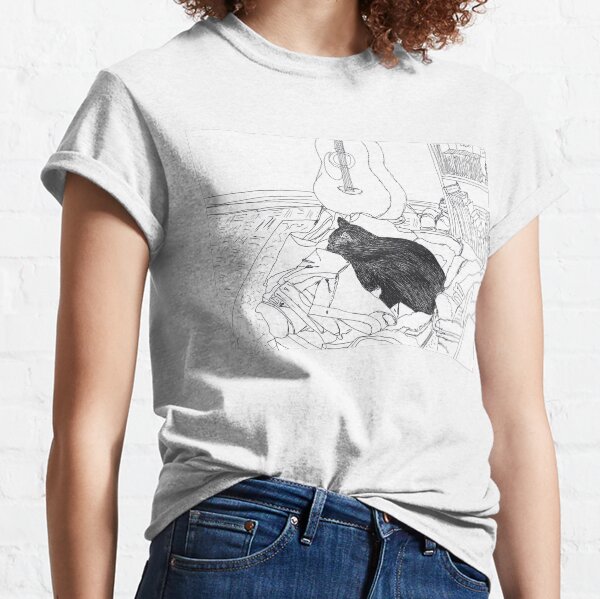 Item preview, Black Cat Sleeping Drawing designed and sold by Emma Jabbari.