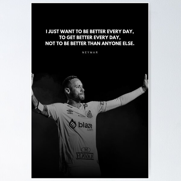 Item preview, Neymar Motivational Quote Portrait designed and sold by SuccessInsanity.