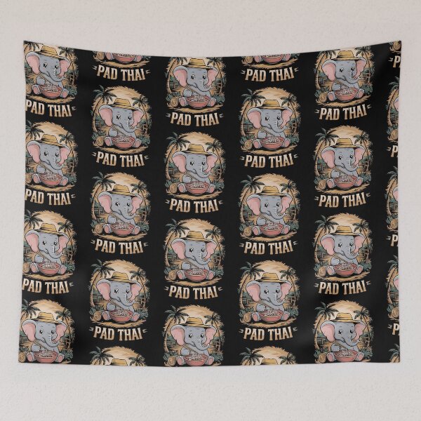 Item preview, Cute Thailand Elephant Loves Pad Thai designed and sold by SubtleSplit.