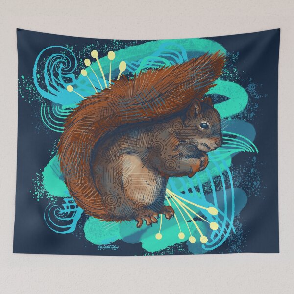 Item preview, Squirrel Maximalist Illustration designed and sold by Free-Spirit-Meg.