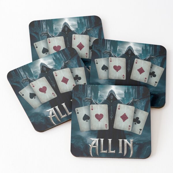 Item preview, All In - Poker Fantasy Dark Ace Cards Design designed and sold by Tamarage.