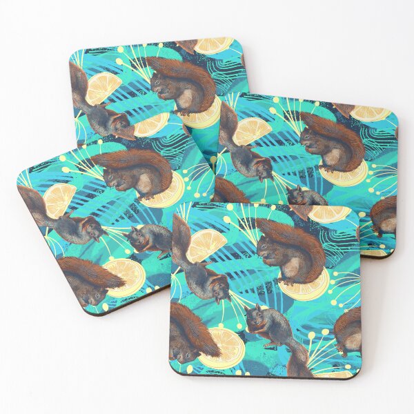 Item preview, Squirrels and Lemons Pattern designed and sold by Free-Spirit-Meg.