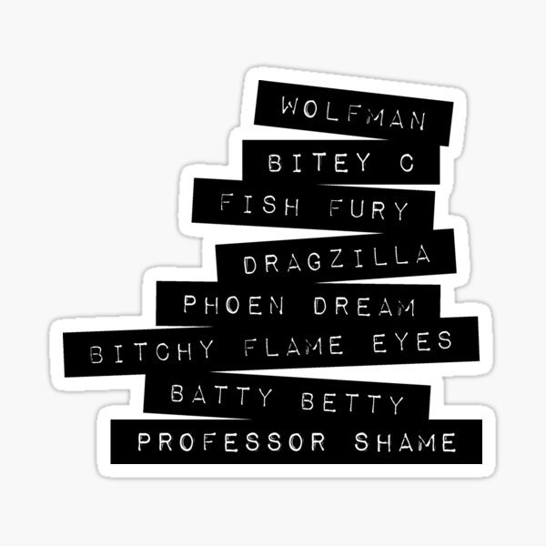 Item preview, Wolfman, Bitey C, Fish Fury, Dragzilla, Phoen Dream, Bitchy Flame Eyes, Batty Betty, Professor Shame - Zodiac Academy - Officially Licensed  designed and sold by serafineaandd.