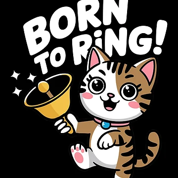 Artwork thumbnail, Born To Ring, Cat Handbell Ringer by SubtleSplit