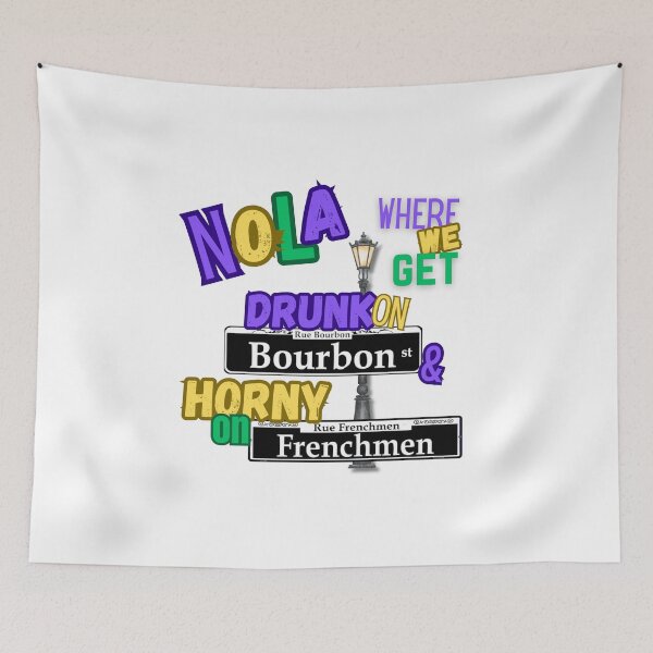 Item preview, Funny Nola Streets T-Shirt | New Orleans Mardi Gras Hoodie | Big Easy Parade and Jazz Fest Gear designed and sold by MerchMaid1981.