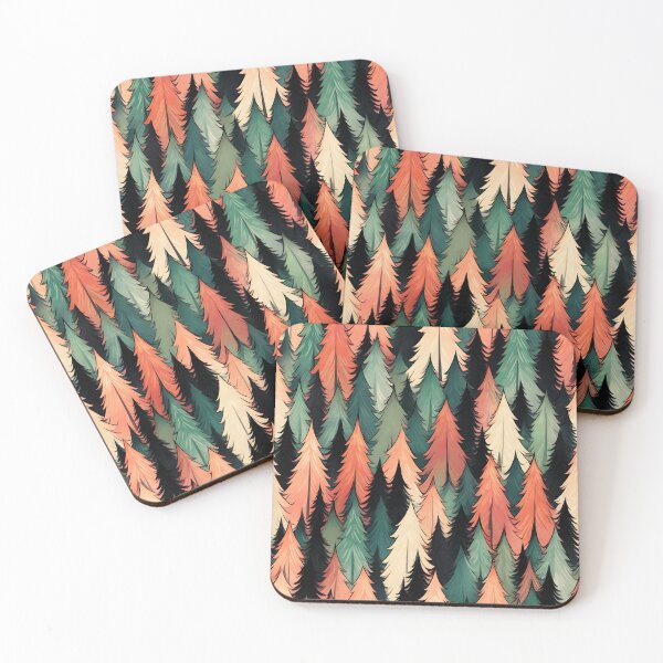 Item preview, Trees, firs, repeating pattern, Christmas, winter, winter holidays, pine trees, forest, mountain designed and sold by Collagedream.