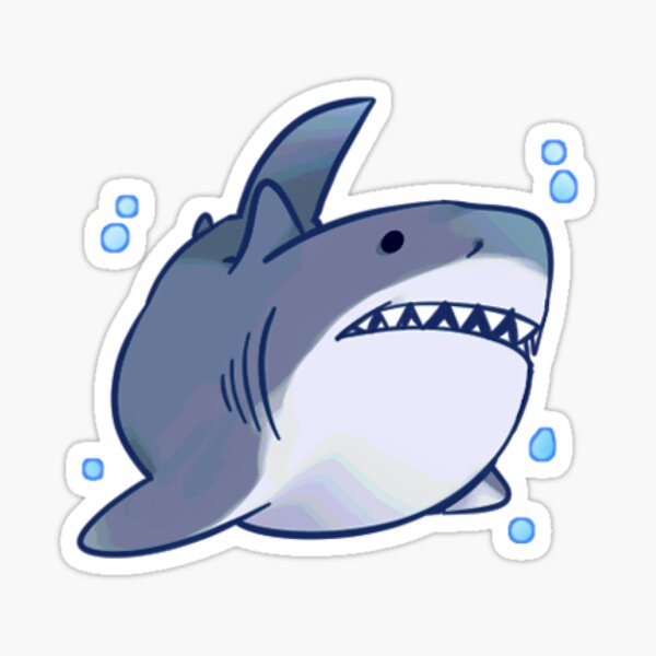 Item preview, Great White chibi shark designed and sold by MLeesART.