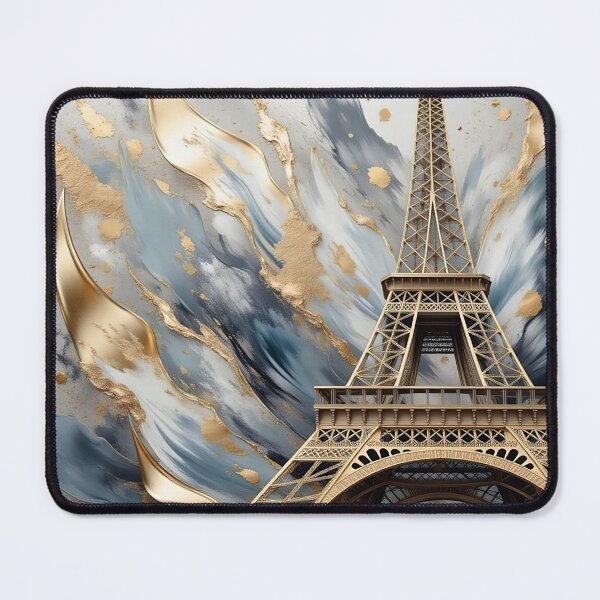 Artikelvorschau, Eiffel Tower Abstract Art - Gold and Teal Paris Wall Decor entworfen und verkauft von Magicwaves.