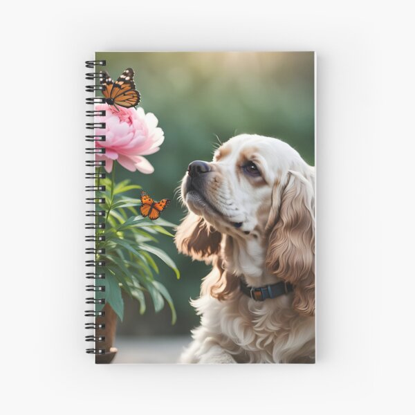 Item preview, lemonroan orangeroan   american cocker spaniel with peonie designed and sold by Coolparrotgirl.