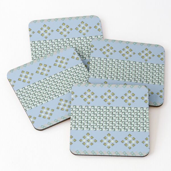 Item preview, Basketweave with blue cubes designed and sold by Nakorn06 Shop.