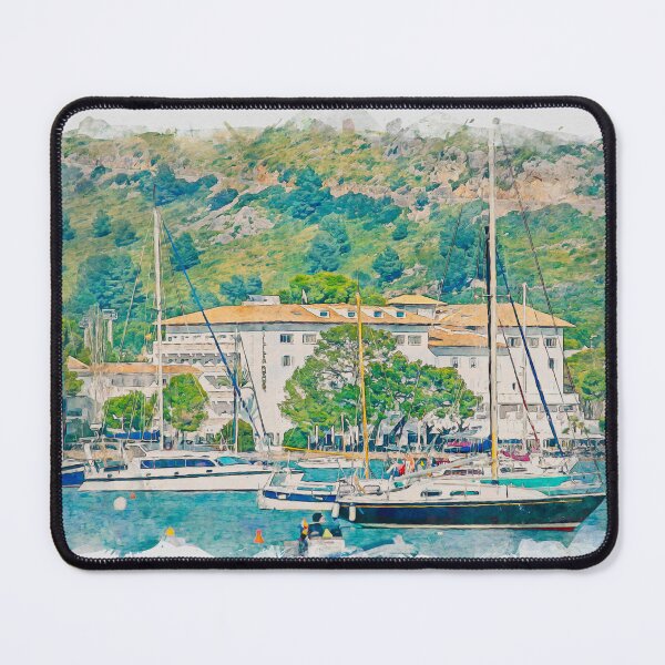 Item preview, Puerto Pollensa Mallorca Watercolour Effect designed and sold by GG WALL ART.