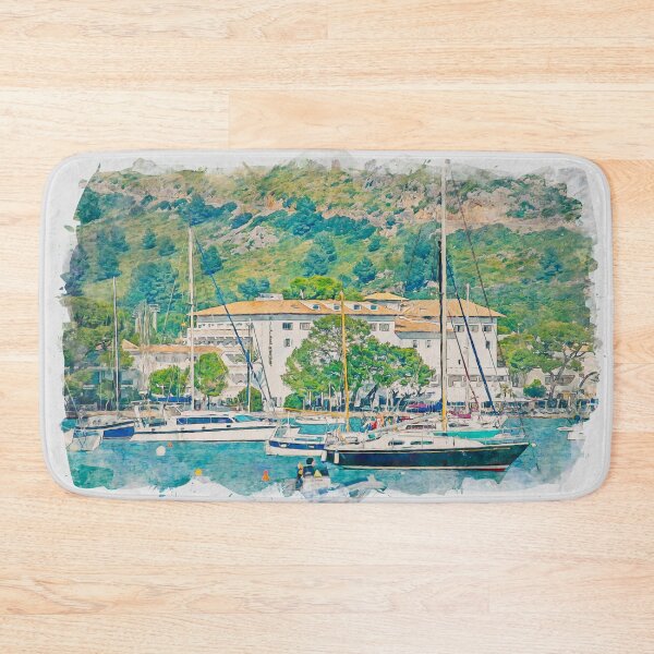 Item preview, Puerto Pollensa Mallorca Watercolour Effect designed and sold by GG WALL ART.