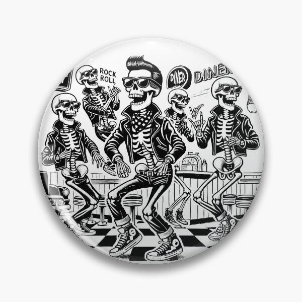 Item preview, Rock & Roll Skeletons: 50s Diner Dance Party designed and sold by 8Totem.