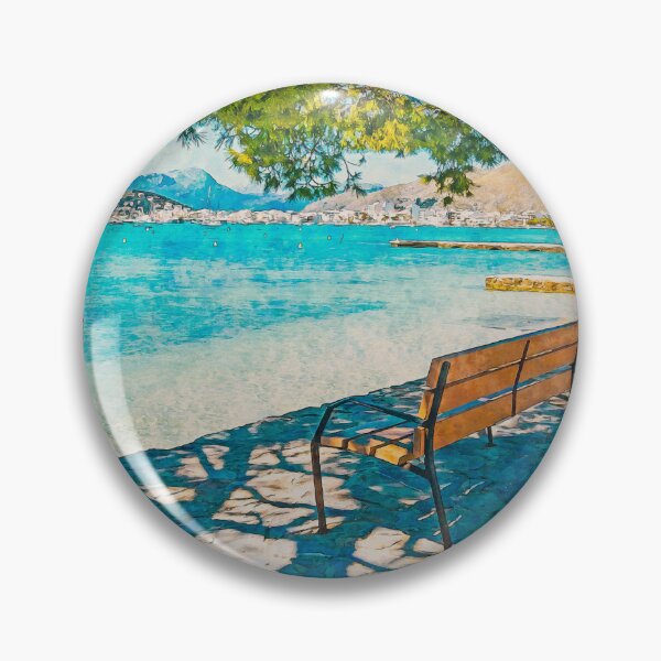 Item preview, Puerto Pollensa Mallorca Watercolour Effect designed and sold by GG WALL ART.