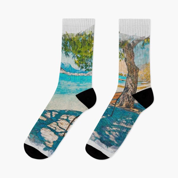 Item preview, Puerto Pollensa Mallorca Watercolour Effect designed and sold by GG WALL ART.